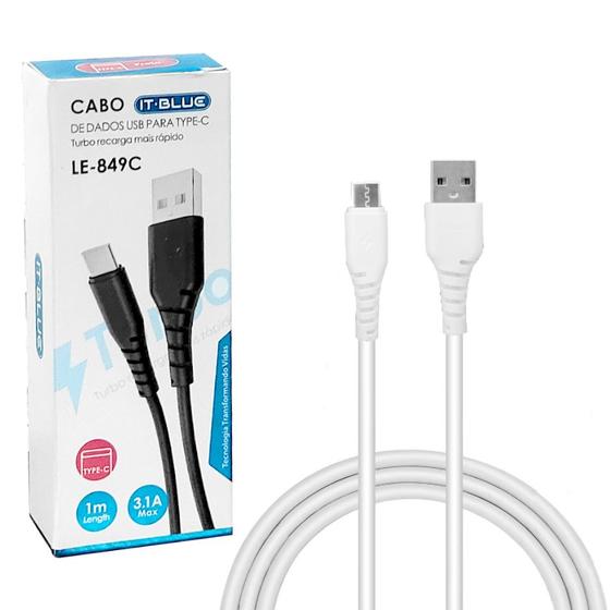 Imagem de Cabo para carregador de Celular USB Tipo C 2.4A it Blue Max