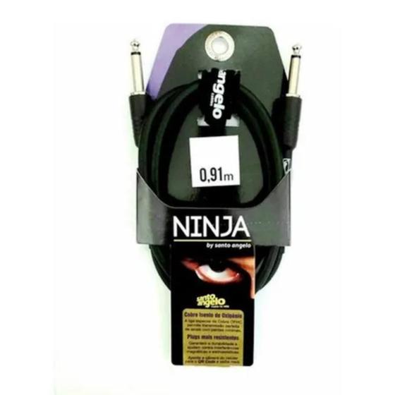 Imagem de Cabo para Guitarra 0,20MM com Conectores P10 Modelo Ninja Cabo B 0.91 - SANTO ANGELO