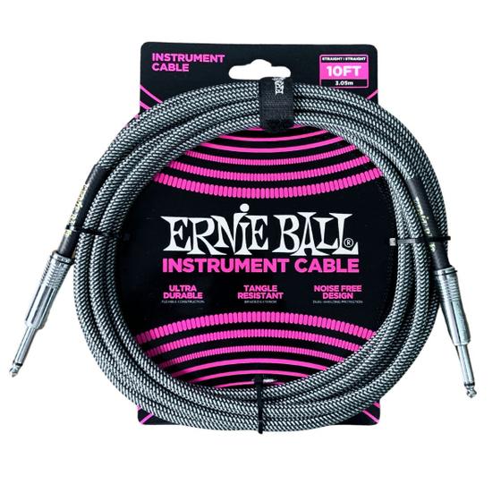 Imagem de Cabo para Instrumentos Ernie Ball Textil P10/P10 3,5m 10ft