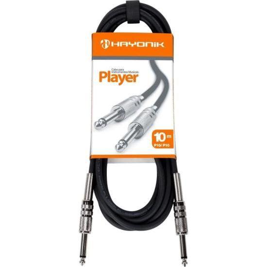 Imagem de Cabo Para Instrumentos Hayonik Player P10 x P10 10m Preto F002