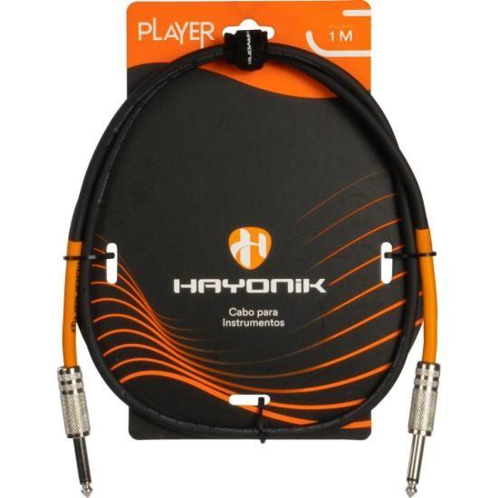 Imagem de Cabo Para Instrumentos Player P10 x P10 1m Preto Hayonik