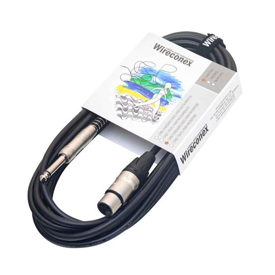 Imagem de Cabo Para Microfone Emborrachado P10 Xlr 5 Metros Mpae-05 Wireconex F108