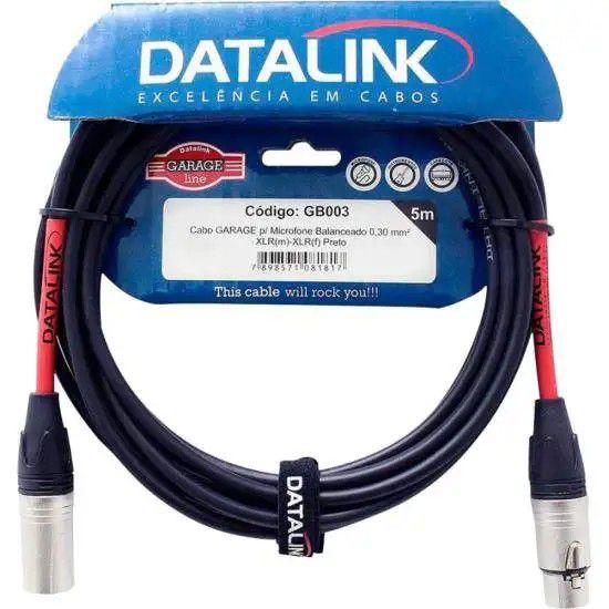 Imagem de Cabo Para Microfone Garage Xlr(m) Xlr(f) 5m Datalink