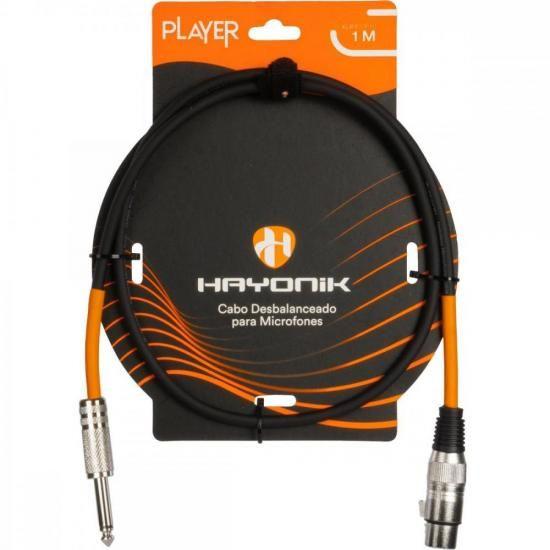 Imagem de Cabo Para Microfone Player XLR(F) X P10 1m Preto Hayonik