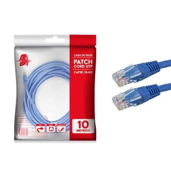 Imagem de Cabo patch info - patch cord cat5e utp - 10m - azul