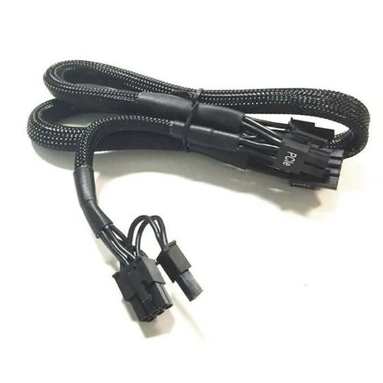 Imagem de Cabo PCIe para Corsair /XPG macho 8 pinos para PCIe 6  2 pinos conectores de cabo duplo GPU fonte de alimentação divisor cabo adaptador para font