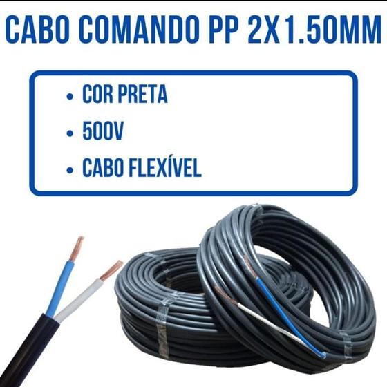Imagem de Cabo Pp 2x1,5mm Rolo Flexível 100 Metros 15 Filamentos