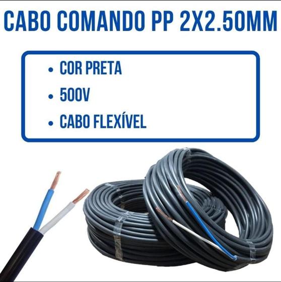 Imagem de Cabo Pp 2x2,5mm Flexível Rolo 100 Metros 30 Filamentos