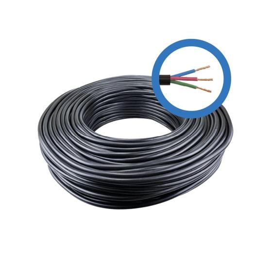 Cabo PP 3 X 2,5MM² Preto Techcabos 10 Metros Menor preço em Cabo PP 3 X 2,5MM² Preto Techcabos 10 Metros