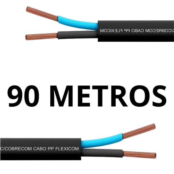 Cabo Pp De Energia Fio Bipolar Anti-chamas 2x4,0mm 90 Metros Menor preço em Cabo Pp De Energia Fio Bipolar Anti-chamas 2x4,0mm 90 Metros