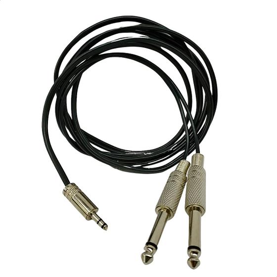 Imagem de Cabo profissional ms para som plug 1 p2st x 2 p10 1,5 metros