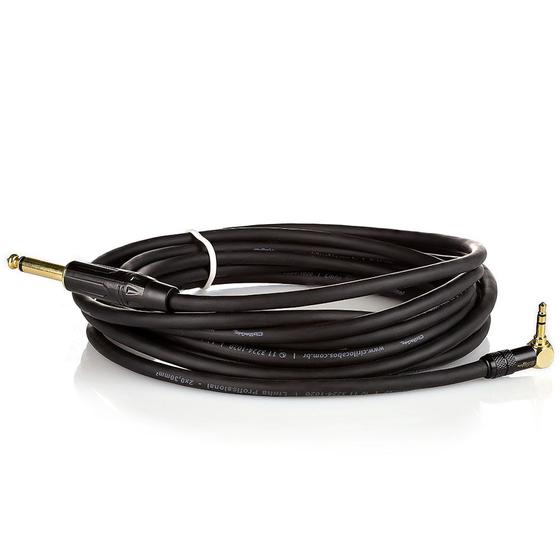 Imagem de Cabo Profissional P10 Mono para P2 90 Graus Estereo - 20 Metros