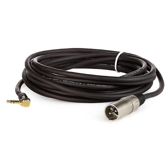 Imagem de Cabo Profissional XLR Macho para P2 90 Graus Estereo - 4 Metros