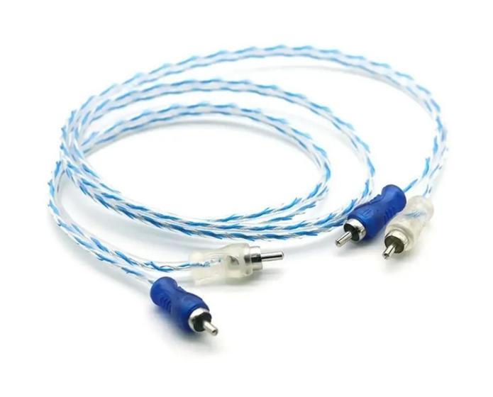 Imagem de Cabo Rca Injetado 4mm 1m Azul/prata - Svart