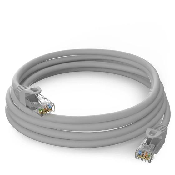 Imagem de Cabo Rede Patch Cord Rj45 Cat6 Cinza 15 Metros