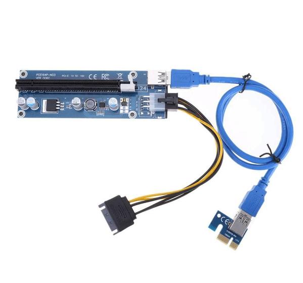 Imagem de Cabo Riser Mineração Bitcoin Usb 3.0 Pci-E 1X Para 16X