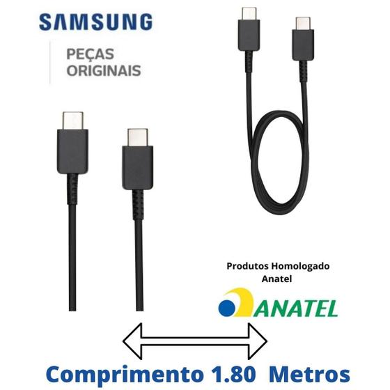 Imagem de Cabo Samsung 1.80 Metros C pra C NOTE 10 Lite Note 20 ultra