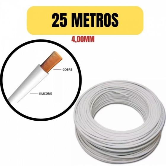 Imagem de Cabo silicone pansil 4,00mm 25 metro alta temperatura 200g