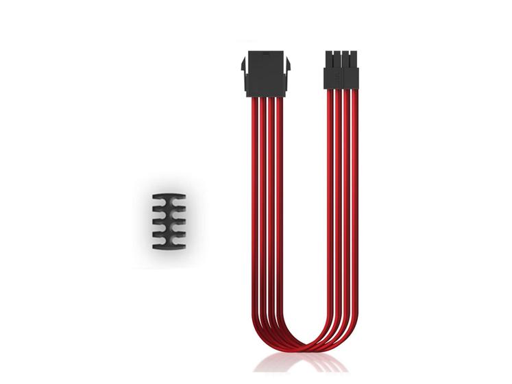 Imagem de Cabo Sleeved Deepcool 8 Pinos 30 Cm Vermelho - DP-EC300-CPU8P-RD