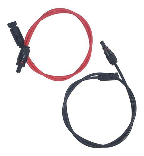 Imagem de Cabo Solar 4mm² Com Mc4 P/ Extensão - 2m Preto + 2m Vermelho