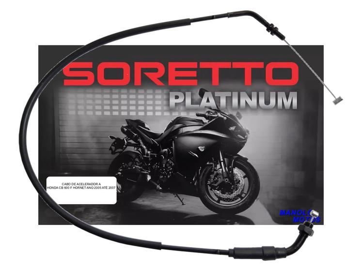 Imagem de Cabo Soretto Platinum acelerador A  CB 600F Hornet 2005-2007