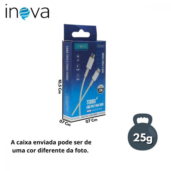Imagem de Cabo Tipo-C /Lightning Turbo 20W 1m Inova CBO-6024