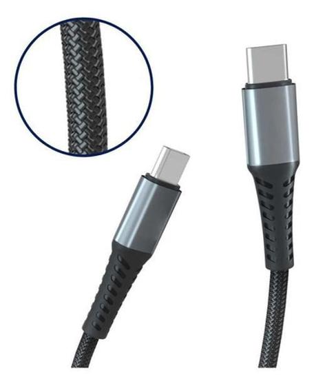 Imagem de Cabo Tipo-C para Tipo-C 1m Nylon Turbo PD 60W (max)
