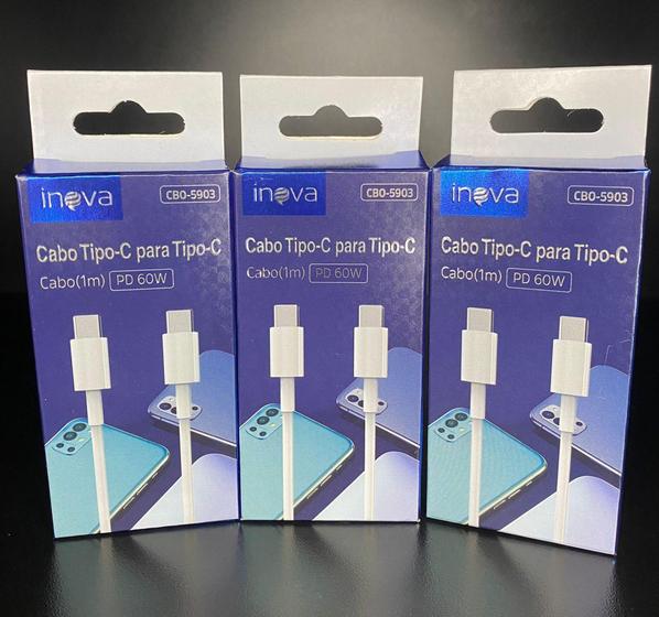 Imagem de Cabo Tipo C para Tipo C 60W carga e Dados Original Inova