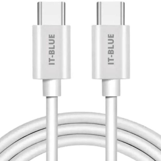 Imagem de Cabo Tipo C PD Carregador USB e Dados 15w 3A Turbo Branco - 2 Metros