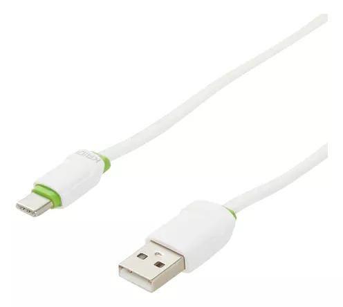 Imagem de Cabo Tipo C USB Kaidi KD-TC30 Android Reforçado Branco 1 m
