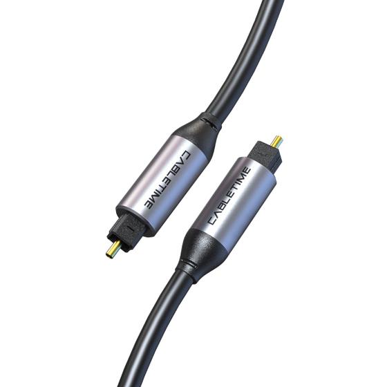 Imagem de Cabo Toslink Áudio Digital Óptico Spdif Som Tv 1m CableTime