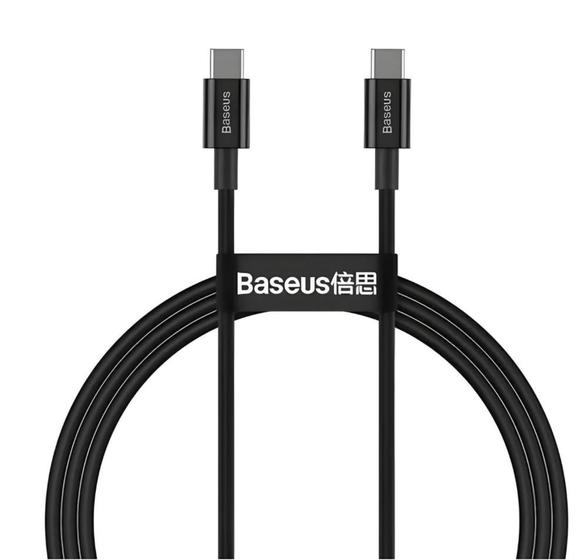 Imagem de Cabo Turbo 100W USB-C P/ USB-C Superior Series 2 Metros Preto Baseus