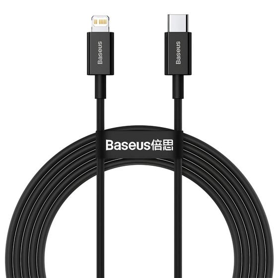 Imagem de Cabo Turbo 20W USB-C P/ Lightning Superior Series 2 Metros Preto Baseus