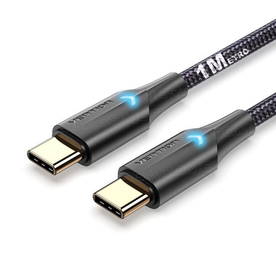Imagem de Cabo Turbo 3.0a Led 1 Metro Tipo C Carregar Celular e Dados