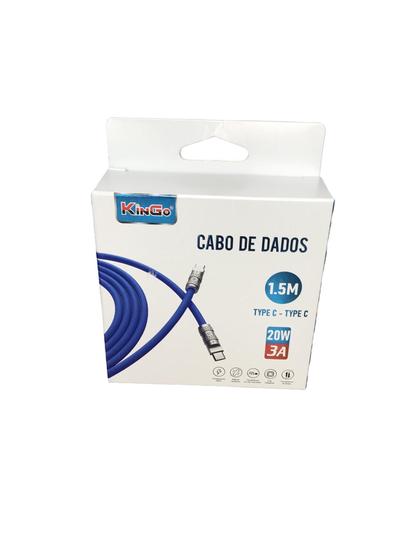 Imagem de Cabo turbo celular typec para type c 3A 1,5m carregador branco
