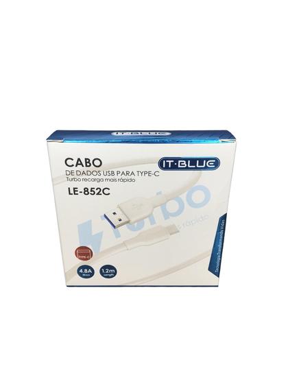 Imagem de Cabo Turbo Celular Typec Usb 4.8a 1,2m Branco