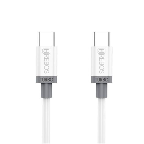 Imagem de Cabo Turbo First White Tipo C - 100W 2 Metro Hrebos CB-353C