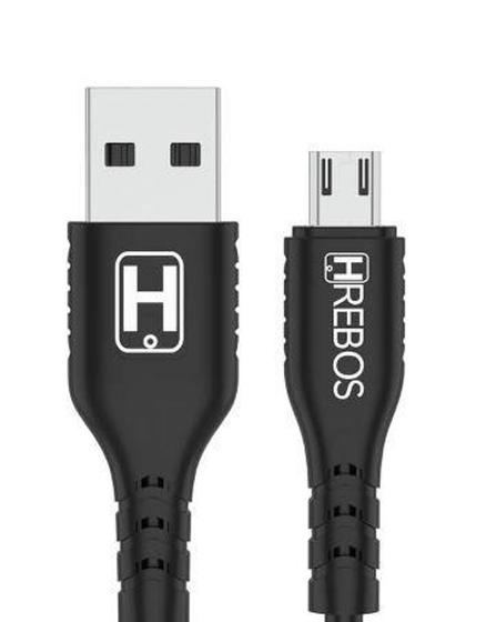 Imagem de Cabo Turbo Micro USB V8 1m 3.0A Colorido HRebos HS-10