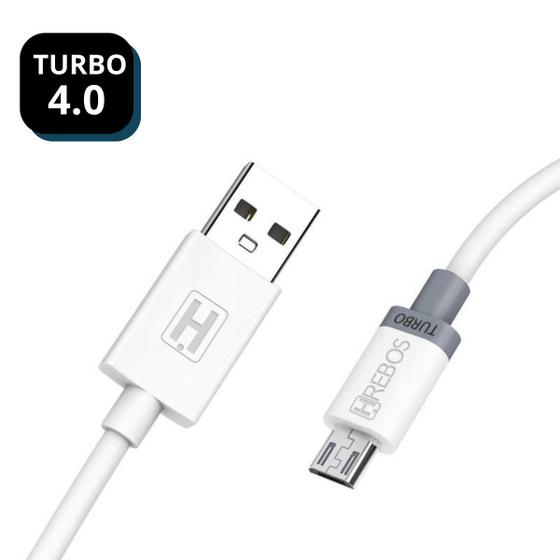 Imagem de Cabo Turbo usb para LG K4 K8 K10 K11 K12 K40s K22 K30 K31