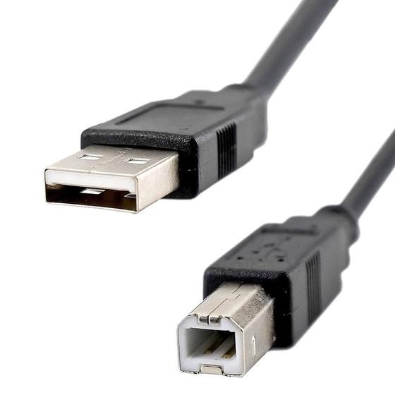 Imagem de Cabo Usb 1,5 Metros Am+bm Para Impressora  Preto