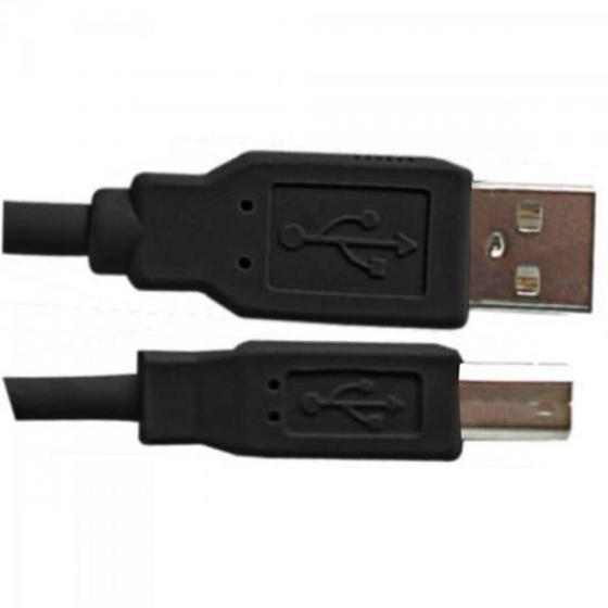 Imagem de Cabo USB 2.0 a Macho + B Macho 1,8 Metros Preto PLUS Cable - Pluscable