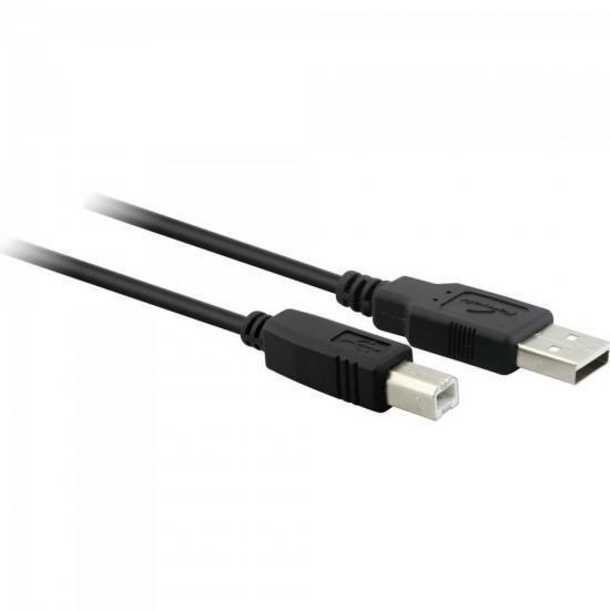 Imagem de Cabo Usb 2.0 A Macho + B Macho 1,8M Sbi-101 Preto Fortrek