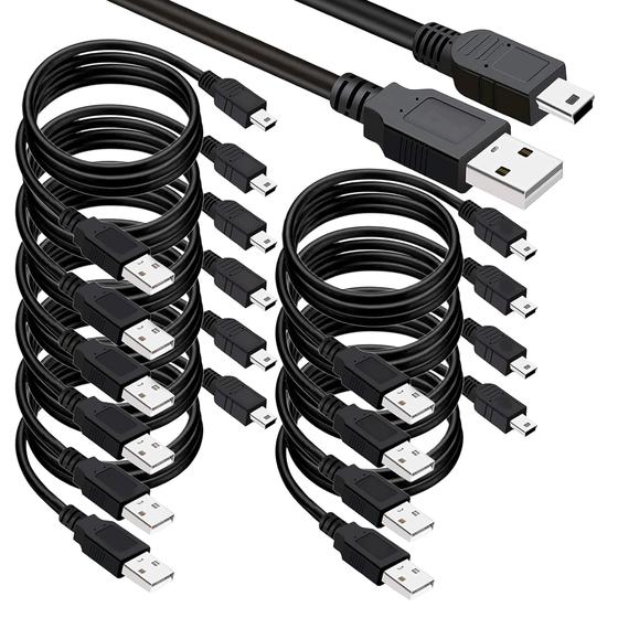 Imagem de Cabo USB 2.0 A para Mini B de 5 pinos de 3 pés para dispositivos externos