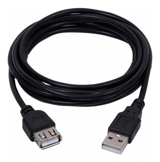 Imagem de Cabo Usb 2.0 Extensão 2 Metros Extensor Macho Fêmea