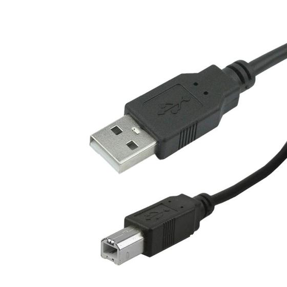 Imagem de Cabo USB 2.0 para Impressora 2 Metros Universal Tipo A Macho + B Macho - 018-1403