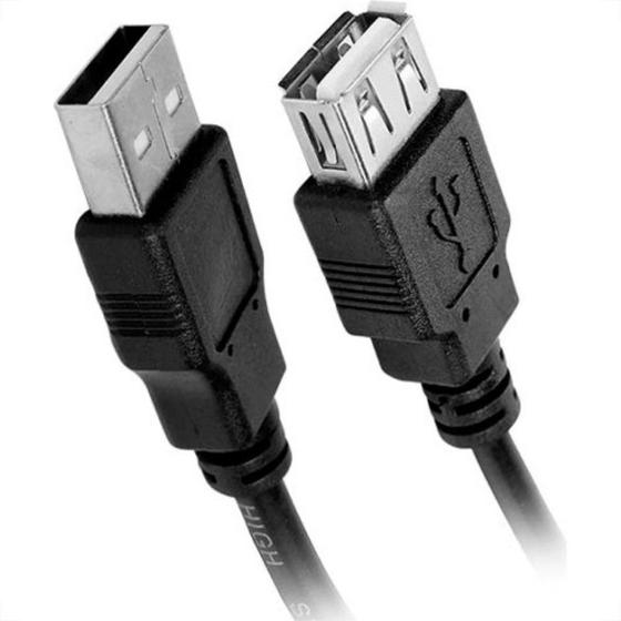 Imagem de Cabo Usb 2.0 - Usb A Macho + Usb A Femea 2.0 - 1.80M - Preto 018-3277
