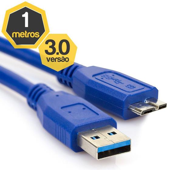 Imagem de Cabo Usb 3.0 Para Hd Externo De 1MT Blindado