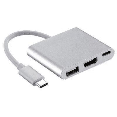 Imagem de Cabo USB 3.1 Tipo C A Macho X  USB 3.0-HDMI-Tipo C Fêmea de 15 CM