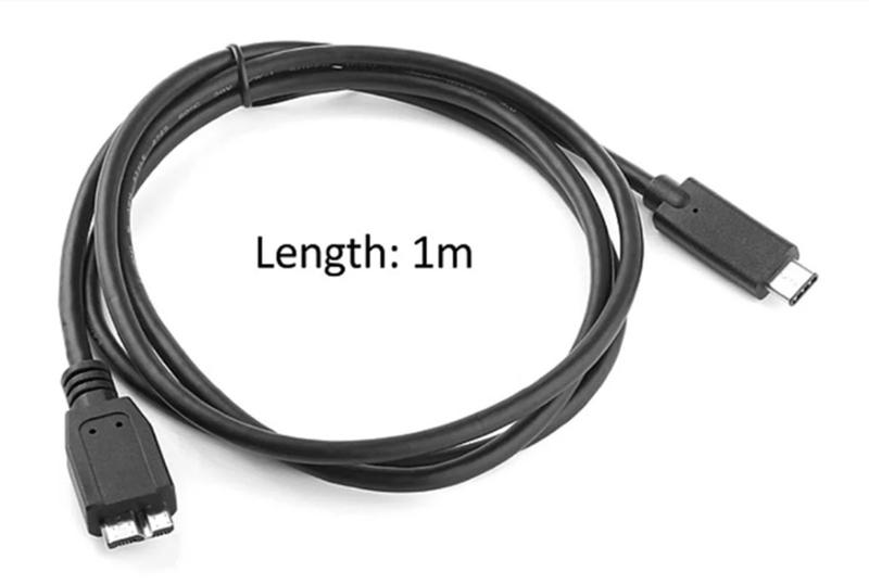 Imagem de Cabo usb 3.1 tipo c m x cabo usb micro b m 1m pr p/ hd ext - tebera