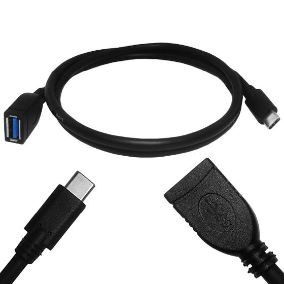 Imagem de CABO USB 3.1 Tipo C Macho Para USB 3.0 FÊMEA 1M  Adaptador  